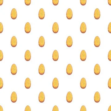 Baked potato seamless pattern on white background Stock Illustration