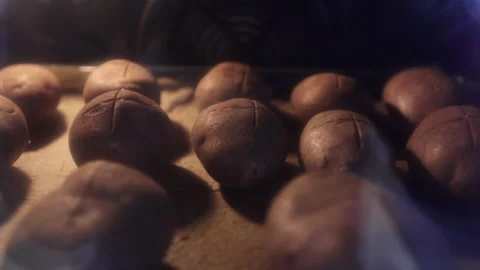 Baked Potatoes In The Oven Stock Footage 202563019
