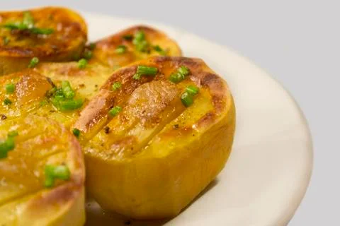 Baked potatoes Foto stock