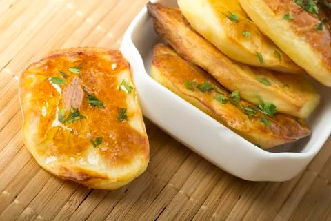 Baked potatoes Stock Photos