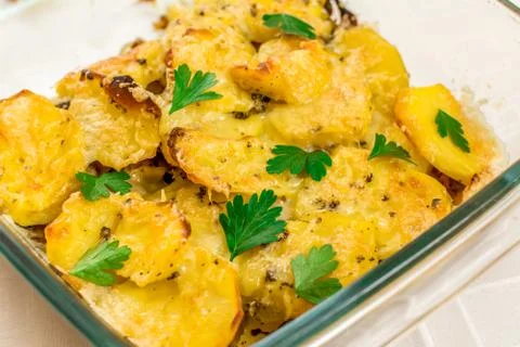 Baked potatoes Stock Photos