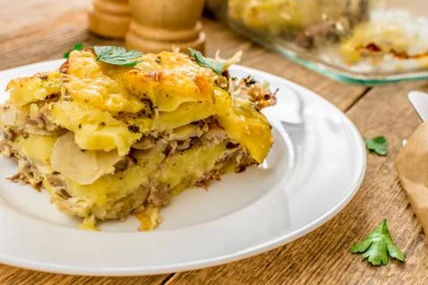 Baked potatoes Stock Photos