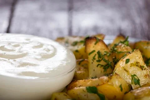 Baked potatoes Foto stock