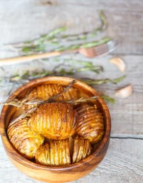 Baked potatoes Stock Photos