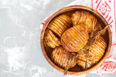 Baked potatoes Stock Photos