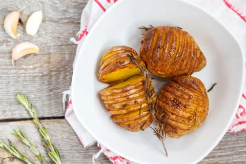 Baked potatoes Stock Photos