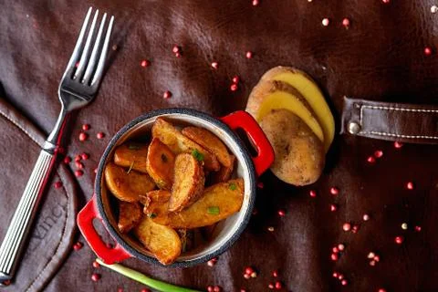 Baked potatoes Stock Photos