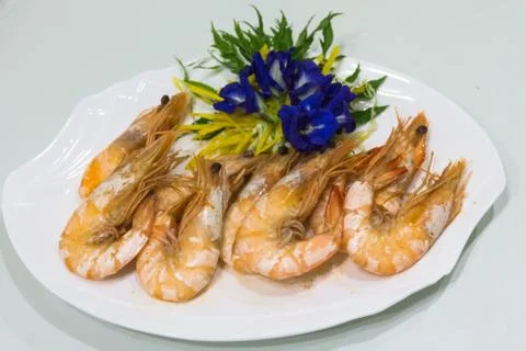 Baked Prawns Stock Photos