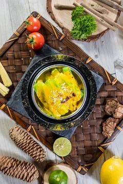 Baked Pumpkin Vegetable Dish Stock Photos