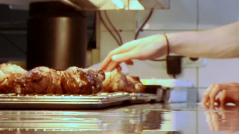 Baked Red Meat Resting Stock Footage 136497932