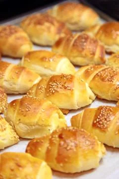 Baked rolls Stock Photos