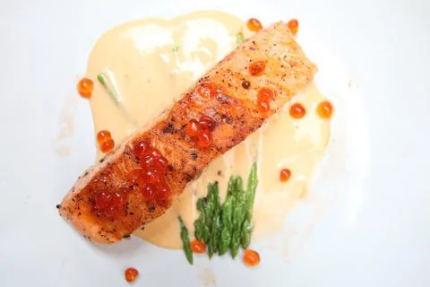 Baked salmon Stock Photos