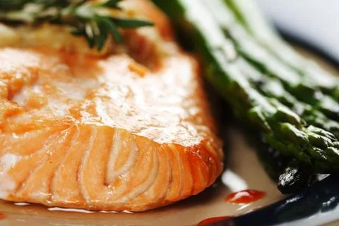 Baked salmon Stock Photos