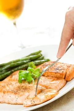 Baked salmon Stock Photos