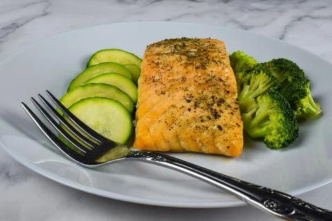 Baked salmon Stock Photos