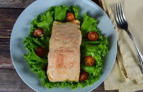 Baked salmon Stock Photos
