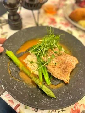 Baked salmon Stock Photos