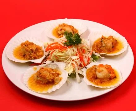 Baked shellfish Stock Photos