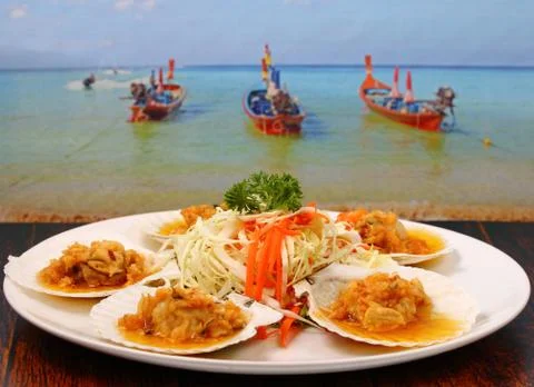 Baked shellfish Stock Photos