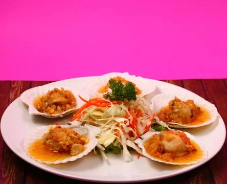 Baked shellfish Stock Photos