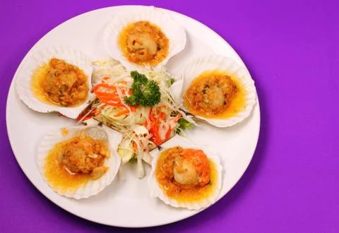 Baked shellfish Stock Photos