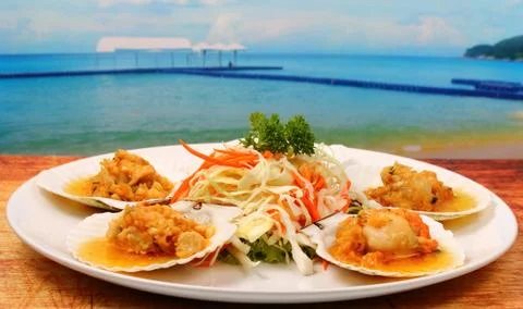 Baked shellfish Stock-Fotos