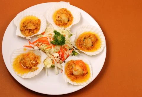 Baked shellfish Stock Photos