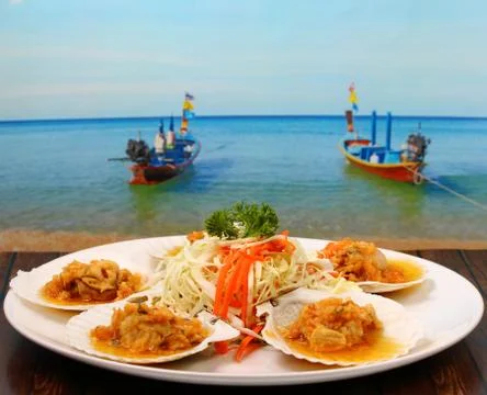 Baked shellfish Stock Photos