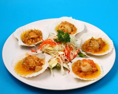 Baked shellfish Stock Photos