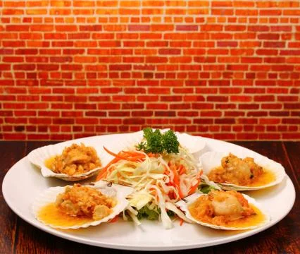 Baked shellfish Foto stock