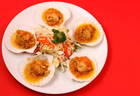 Baked shellfish Stock Photos