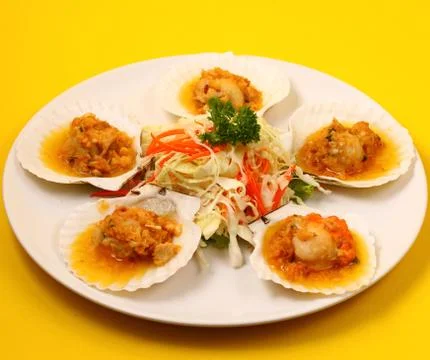 Baked shellfish Stock Photos