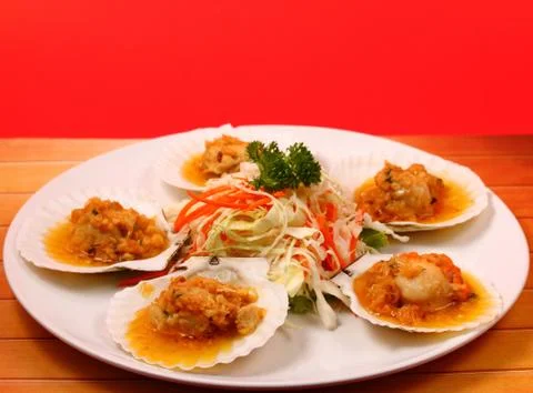 Baked shellfish Stock Photos