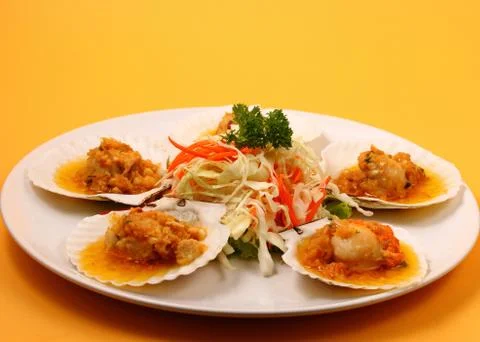 Baked shellfish Stock Photos