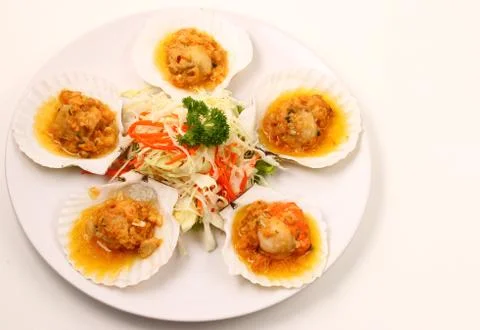 Baked shellfish Stock Photos