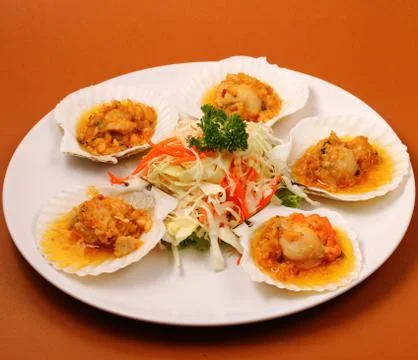 Baked shellfish Stock Photos