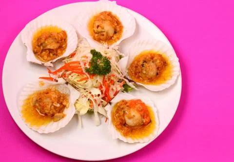 Baked shellfish Stock Photos