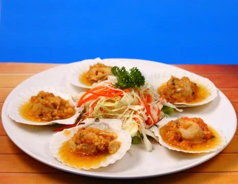 Baked shellfish Stock Photos