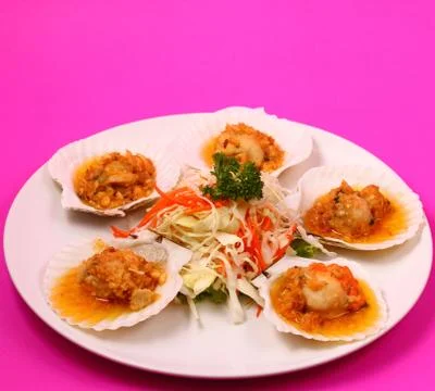 Baked shellfish Stock Photos