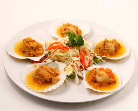 Baked shellfish Stock Photos