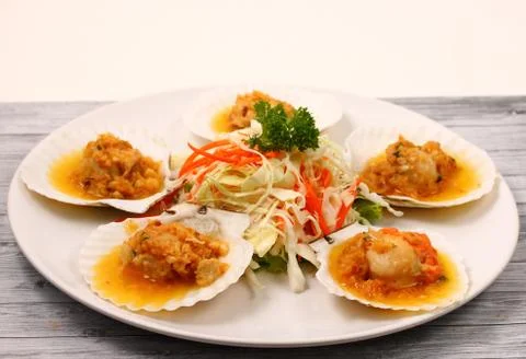 Baked shellfish Stock Photos