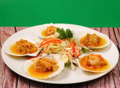 Baked shellfish Stock Photos