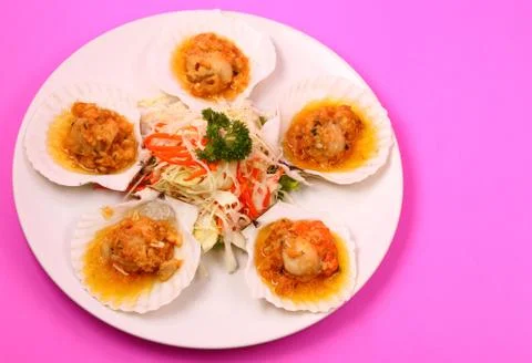 Baked shellfish Stock Photos