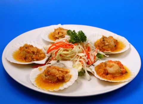 Baked shellfish Stock Photos