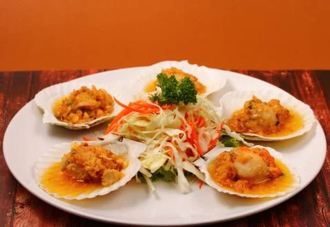 Baked shellfish Stock Photos