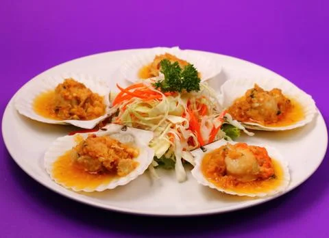 Baked shellfish Stock Photos