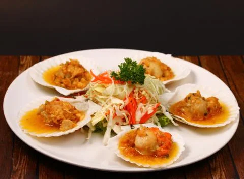 Baked shellfish Stock Photos