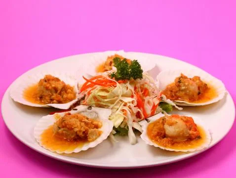 Baked shellfish Stock Photos