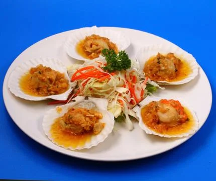 Baked shellfish Stock Photos