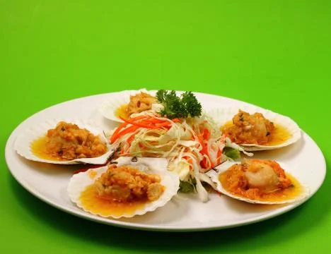 Baked shellfish Stock Photos